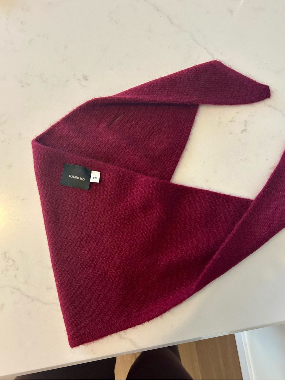 NWOT Sandro 100% wool Triangle Scarf